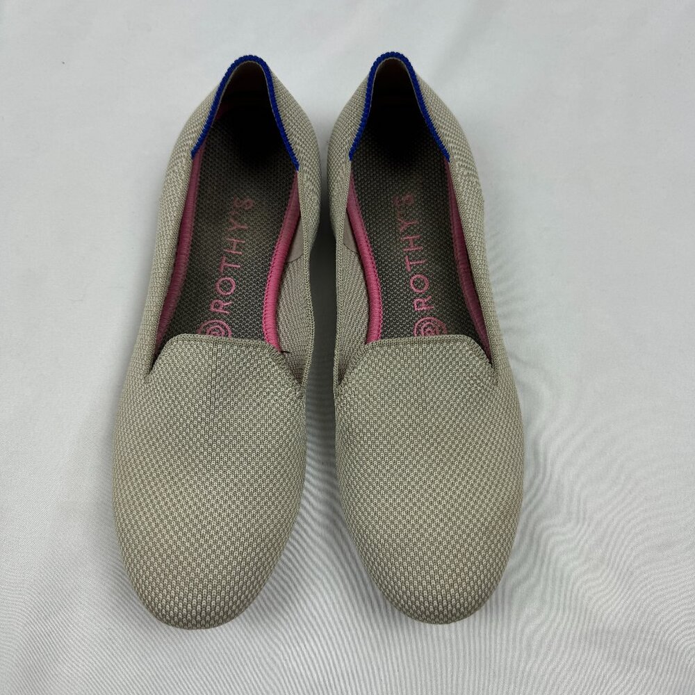 Rothy's Round Ballet Flats Solid Knit Comfort Shoes Women's Size 8 Tan